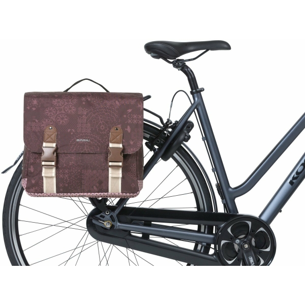 Basil fietstas dubbel Boheme MIK Fig Red