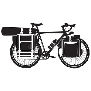 Fietstassen en manden